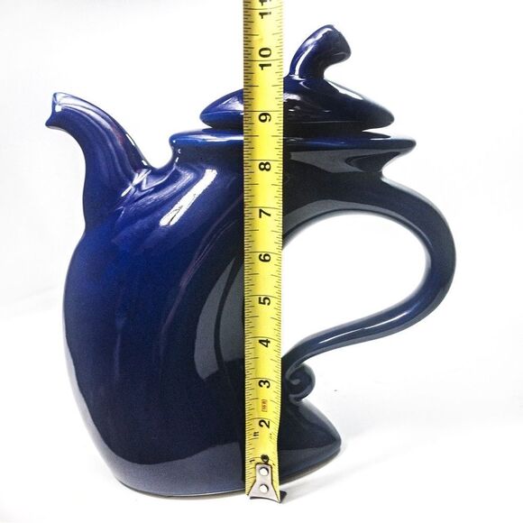 Michael Lambert ‘Struttin’ Dancing Teapot Signed Large Cobalt Blue Ceramic - Picture 10 of 12